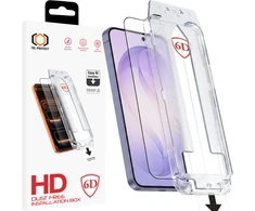 Grūdintas stiklas Tel Protect Dust-Free Easy Fit Full Glue 6D skirtas Samsung Galaxy S26 juodas (with fingerprint unlock)