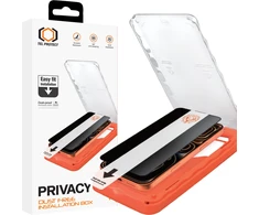 Grūdintas stiklas Tel Protect Dust-Free Easy Fit Privacy Titan skirtas Apple iPhone 17 Pro juodas