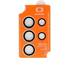 Grūdintas stiklas Tel Protect Titanium Lens 99% AR skirtas Samsung Galaxy S24 Ultra skaidrus (objektyvui 5 vnt)