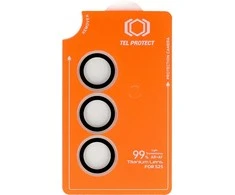 Grūdintas stiklas Tel Protect Titanium Lens 99% AR skirtas Samsung Galaxy S25 skaidrus (objektyvui 3 vnt)
