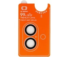 Grūdintas stiklas Tel Protect Titanium Lens 99% AR skirtas Apple iPhone 16/16 Plus skaidrus (objektyvui 2 vnt)