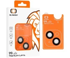 Grūdintas stiklas Tel Protect Titanium Lens 99% AR skirtas Apple iPhone 14/14 Plus juodas (objektyvui 2 vnt)
