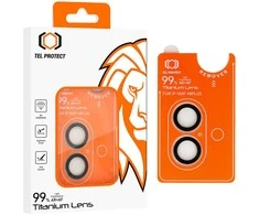Grūdintas stiklas Tel Protect Titanium Lens 99% AR skirtas Apple iPhone 16/16 Plus skaidrus (objektyvui 2 vnt)