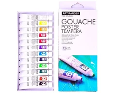 Guašas Art Rangers 12 spalvų 12 ml tūbelėje