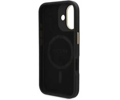Guess 4G Logo Plate MagSafe Apple iPhone 16 Case - dėklas telefonui juodos spalvos