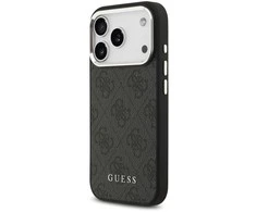 Guess 4G MagSafe dėklas skirtas Apple iPhone 17 Pro juodos spalvos