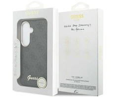 Guess 4G Script MagSafe dėklas skirtas Samsung Galaxy S26 – juodos spalvos