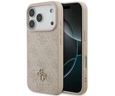 Guess 4G Small Classic Logo MagSafe dėklas, skirtas iPhone 18 Pro / 17 Pro, rožinis