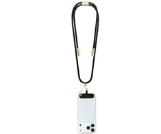 Guess Crossbody virvelė 4G Charm su įkrovimo kabeliu USB-C/USB-C juodos spalvos