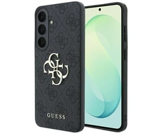 Guess Embossed 4G Ring Classic Logo MagSafe dėklas Samsung Galaxy S26 FE juodas