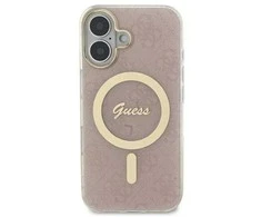 Guess GUHMP16MH4STP Apple iPhone 16 Plus 6.7″ rožinės spalvos kietas dėklas IML 4G MagSafe
