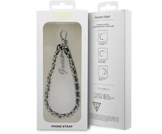 Guess GUSTSASSK virvelė telefonui juodos spalvos Chain Metal Logo Charm