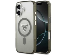 Guess IML Gradient Triangle Logo MagSafe dėklas skirtas Apple iPhone 17 khaki