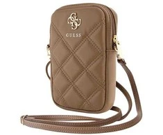 Guess krepšys su užtrauktuku Quilted 4G (GUWBZPSQSSGW) rudos spalvos