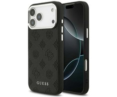 Guess Peony Hot Stamp Script MagSafe dėklas skirtas Apple iPhone 17 Pro Max Juodas