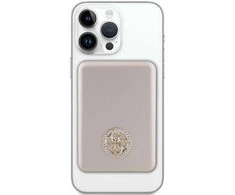 Guess indukcinis išorinis akumuliatorius 5W GUPBM3AL4DMD 3000mAh aukso spalvos MagSafe 4G Strassed Metal Logo
