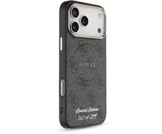 Guess PU 4G MagSafe Strap Limited Edition of 299 dėklas skirtas Apple iPhone 17 Pro Max juodos spalvos