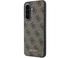Guess PU 4G Metal Classic Logo dėklas skirtas Samsung Galaxy A57 rudos spalvos