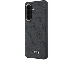 Guess PU 4G Metal Classic Logo dėklas skirtas Samsung Galaxy A57 pilkos spalvos