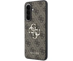 Guess PU 4G Metal Logo dėklas skirtas Samsung Galaxy A57 rudos spalvos