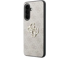 Guess PU 4G Metal Logo dėklas skirtas Samsung Galaxy A57 rožinės spalvos