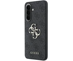 Guess PU 4G Metal Logo dėklas skirtas Samsung Galaxy A57 pilkos spalvos