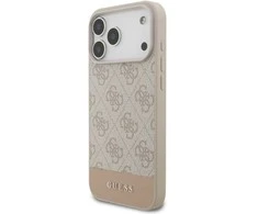 Guess PU 4G Stripe dėklas skirtas Apple iPhone 17 Pro Max Rožinė