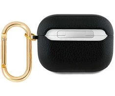 Guess PU Grained Classic Logo Apple AirPods Pro dėklas jūsų ausinėms juodos spalvos