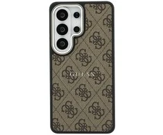 Guess PU Leather 4G Gold Frame Magnetic dėklas skirtas Samsung Galaxy S26 Ultra rudos spalvos