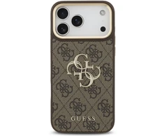 Dėklas GUESS case for IPHONE 18 Pro Max / 17 Pro Max GUE005488 (PU W/ Big 4G Classic Logo) ruda auksinis
