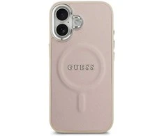 Guess PU Saffiano MagSafe dėklas skirtas Apple iPhone 17 rožinės spalvos