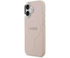 Guess PU Saffiano MagSafe dėklas skirtas Apple iPhone 17 rožinės spalvos