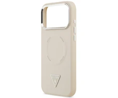 Dėklas Guess Triangle Logo MagSafe Case for iPhone 17 Pro - rusvai gelsvas