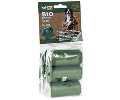 HapPet BIO maišeliai ekskrementams 6 ritinėliai (žali)