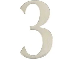 Haushalt Durų numeris „3“, nerūdijantis plienas, 62 mm