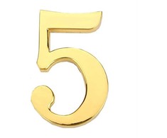 Haushalt Durų numeris "5", aukso spalvos, 45 mm