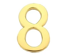 Haushalt Durų numeris "8", aukso spalvos, 45 mm