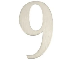 Haushalt Durų numeris „9“, nerūdijantis plienas, 62 mm