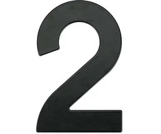 Haushalt Numeris "2", matinės juodos spalvos, 145 mm