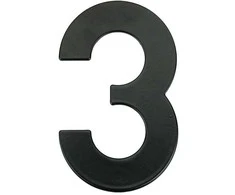 Haushalt Numeris "3", matinės juodos spalvos, 145 mm