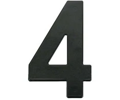Haushalt Numeris "4", matinės juodos spalvos, 145 mm
