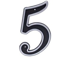 Haushalt Numeris "5", plastikinis, juodos spalvos, 150 mm