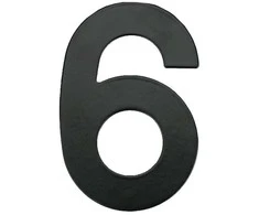 Haushalt Numeris "6", matinės juodos spalvos, 145 mm
