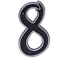 Haushalt Numeris "8", plastikinis, juodos spalvos, 150 mm