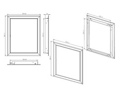 Haushalt Revizinės durelės RD-200x250
