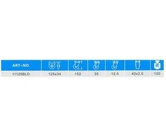 Haushalt Vežimėlio ratukas D125 11125BLD su skyle varžtui