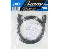 HDMI PNI H150 didelės spartos 1.4V laidas, kištukas-kištukas, Ethernet, paauksuotas, 1,5 m