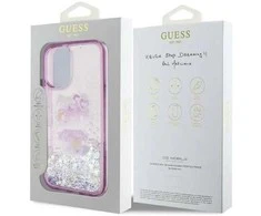 Hello Kitty HKHCP16SL50PPU Apple iPhone 16 6.1″ violetinės spalvos kietas dėklas Liquid Glitter 50TH Annivers