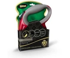 HILTON Smart dog L (30kg) - retractable pavadėlis - burgundy-pilkas - 5 m