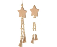 Home &amp; Styling Collection dekoratyvinė boho medinė žvaigždė